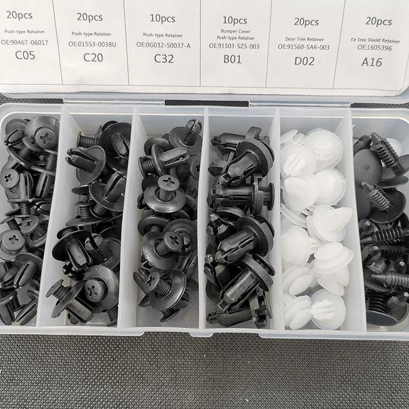 100 шт. универсальный комплект для гибридного автомобиля, комбинированные нейлоновые кнопки, универсальные крепления для бампера, насадки для воды, крышки для бутылок с водой, кнопки для козырька