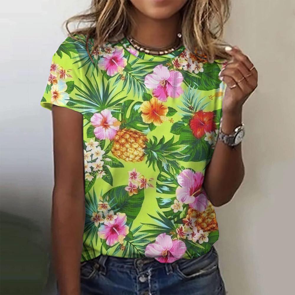 Fashion Women Blouse T-Shirts 3d Floral Print Casual Tops Ladies Casual Female T Shirts Harajuku Girls Short Sleeve Clothes