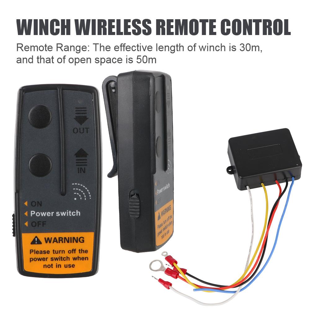 Wireless Remote Control Recovery Kit 72W Universal for Jeep Off-road ATV Trailer 2.4G 12V 24V Electric Winch Switch Controller
