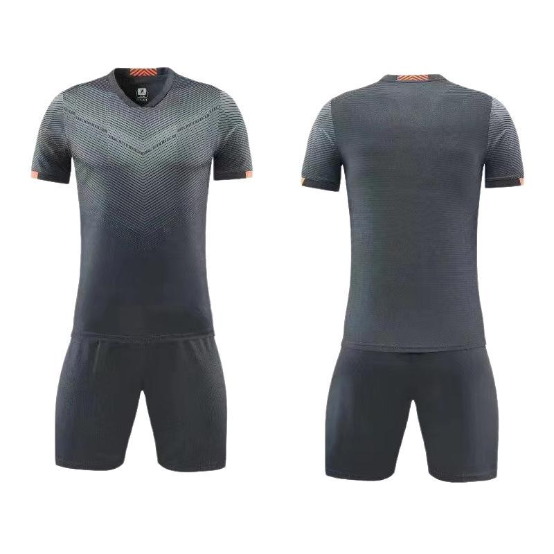 Football jersey set Men's game training jersey Printed jersey Children's adult sports jersey Football men's