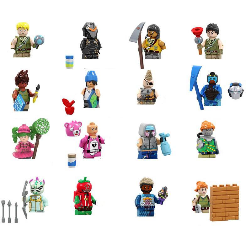 Популярный фильм 'Fortnite', экшн-мини-фигурки, скелетные воины, Зои, строительные блоки, детские игрушки, рождественские и новогодние подарки