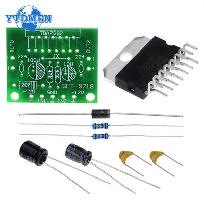 YTDMEN 1 комплект TDA7297 усилитель мощности плата детали DC 12V Pure Rear 2.0 двухканальный 15W+15W электронный DIY комплект