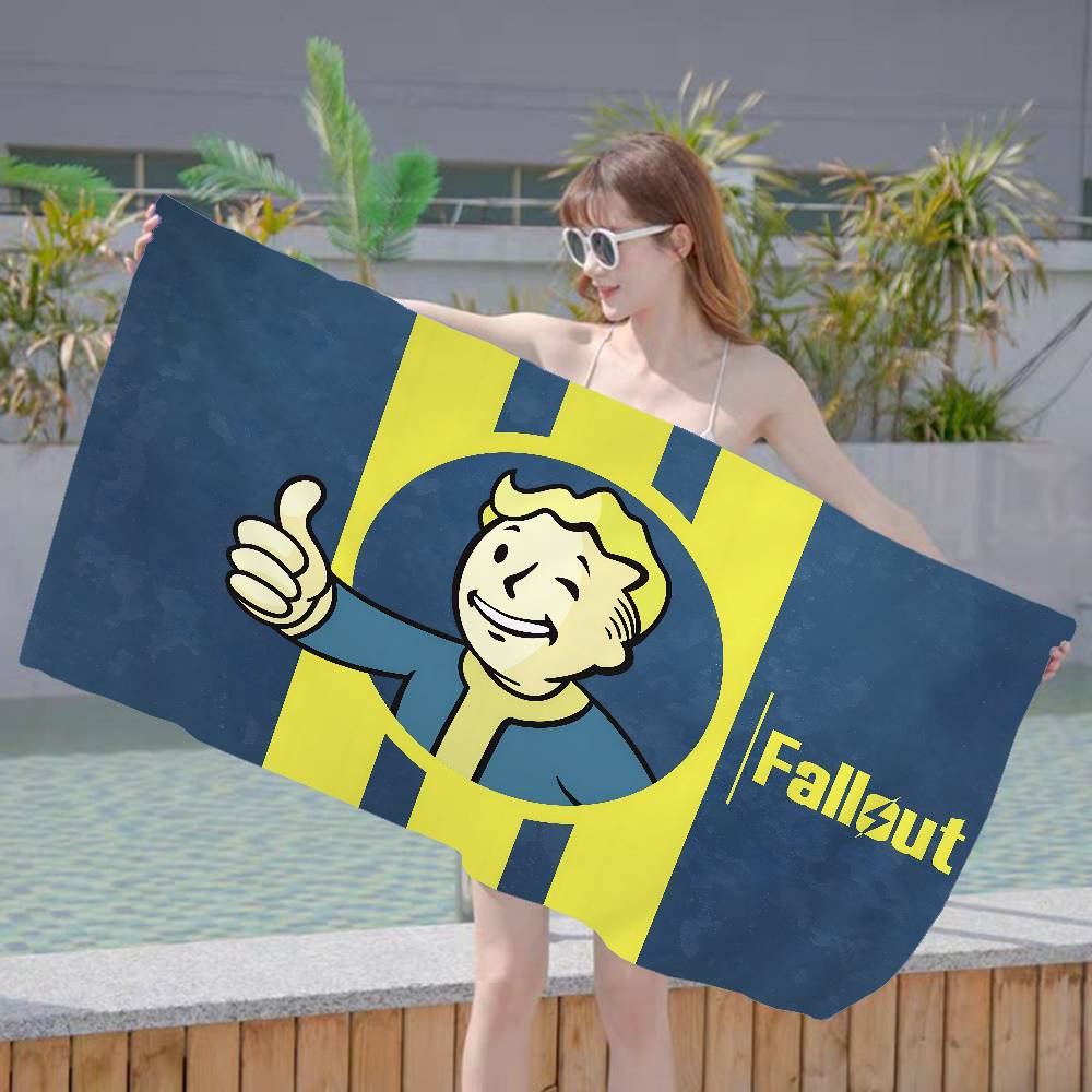 Games V-Vault T-Tec Logo Big Microfiber Beach Towels Quick Dry Towel Sand Beach Towels Pool Towel for Travel Swim Pool Yoga