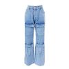 Women Hip Hop Baggy Jeans Wide Leg Mid-Low Waist Jeans Loose Boyfriends Jeans Vintage Denim Pants