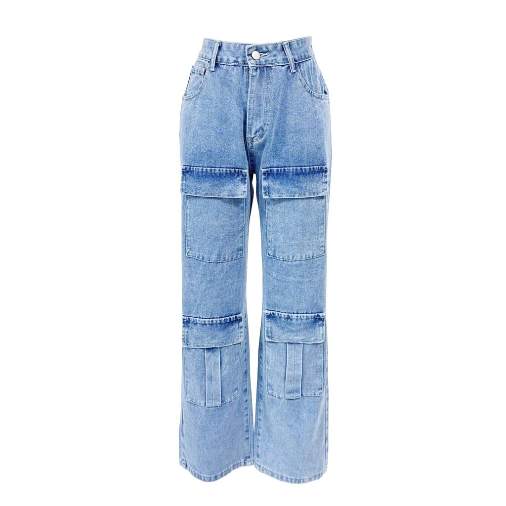 Women Hip Hop Baggy Jeans Wide Leg Mid-Low Waist Jeans Loose Boyfriends Jeans Vintage Denim Pants