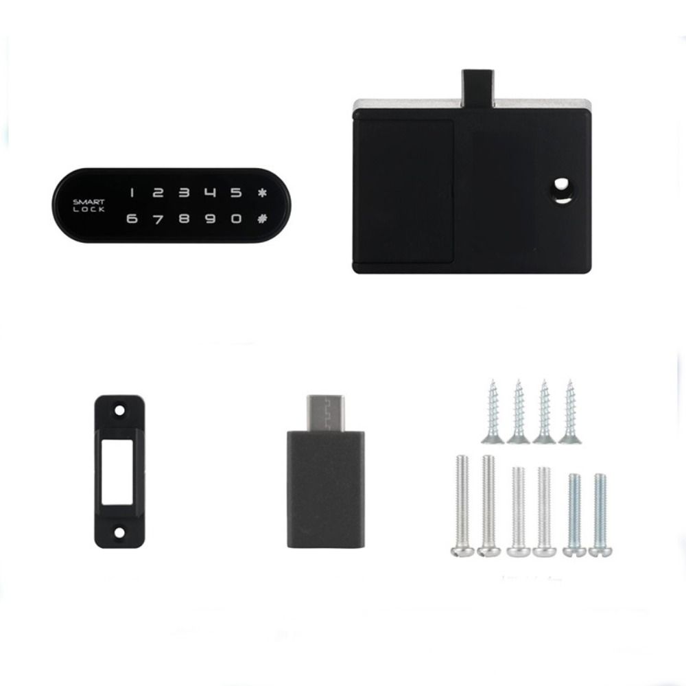 Battery Powered Keyless Lock Digital Cabinet Lock Smart Electric Lock  Home Security