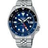 Мужской SBSC003 (5SPORTS SKX Sports Style MechanicalGMT Мужской металлический браслет) Круглые часы, серебро