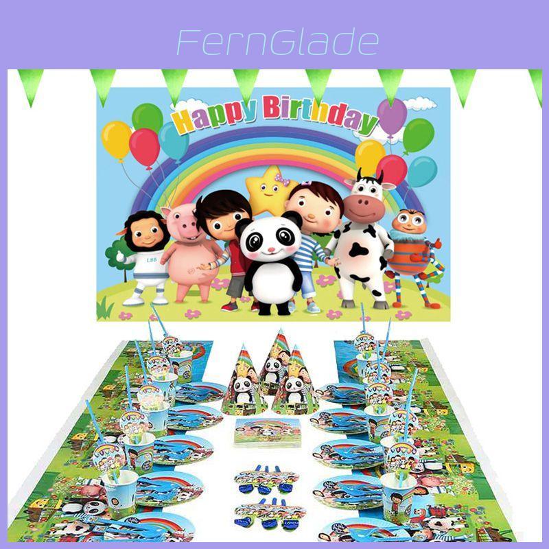 Принадлежности для дня рождения в стиле Little Baby Bum с праздничной посудой и декором