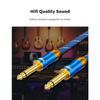 EMK? Guitar Instrument Cable, 10 Feet - Custom Series Premium Rean-Neutrik 1/4" Straight Gold Plug, Blue