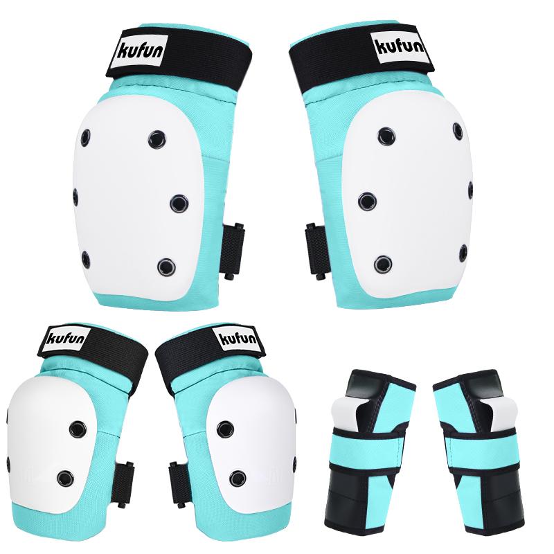 KUFUN Sport защитный комплект наколенник локоть скейтборд катание на коньках девочки мальчики розовый мужчины женщина протектор роликовые коньки жесткий