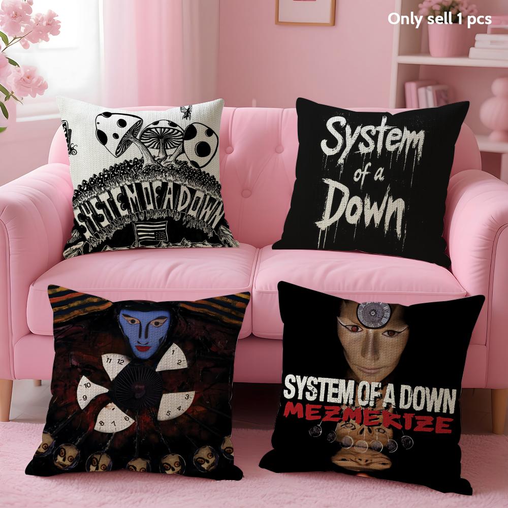 Band S-System Of A Down Cushion Cover Summer Coolness Linen Fabric Double-Sided Printing Pillow Case Sofa Home Decor Gift