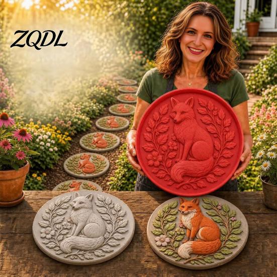 Personalized Backyard Decor Silicone Stepping Stone Mold, Hummingbird/Squirrel/Turtle/Owl/Fox/Butterfly/Frog Paver Molds, Reusable Concrete