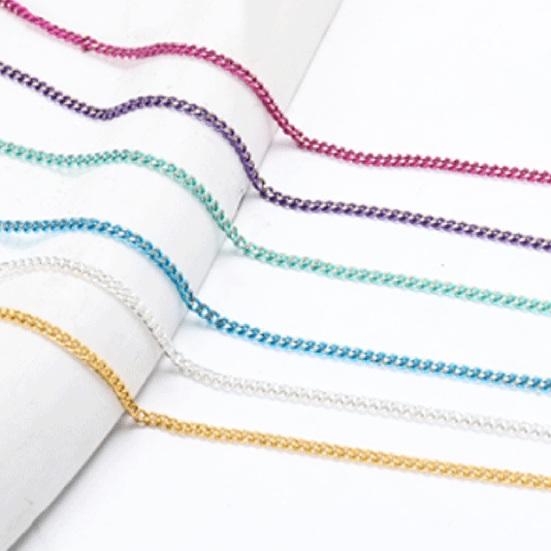 1 коробка металлическая цепочка для украшения ногтей DIY маникюрные аксессуары изысканная красочная цепочка для дизайна ногтей ювелирные изделия для чехла для телефона ожерелье браслет