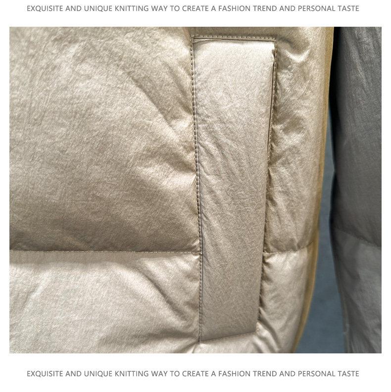 Men's High Loft Down Jacket, Lightweight & Warm, Fleece-Lined Bread Coat, Thickened Winter Outerwear, Couple Style.