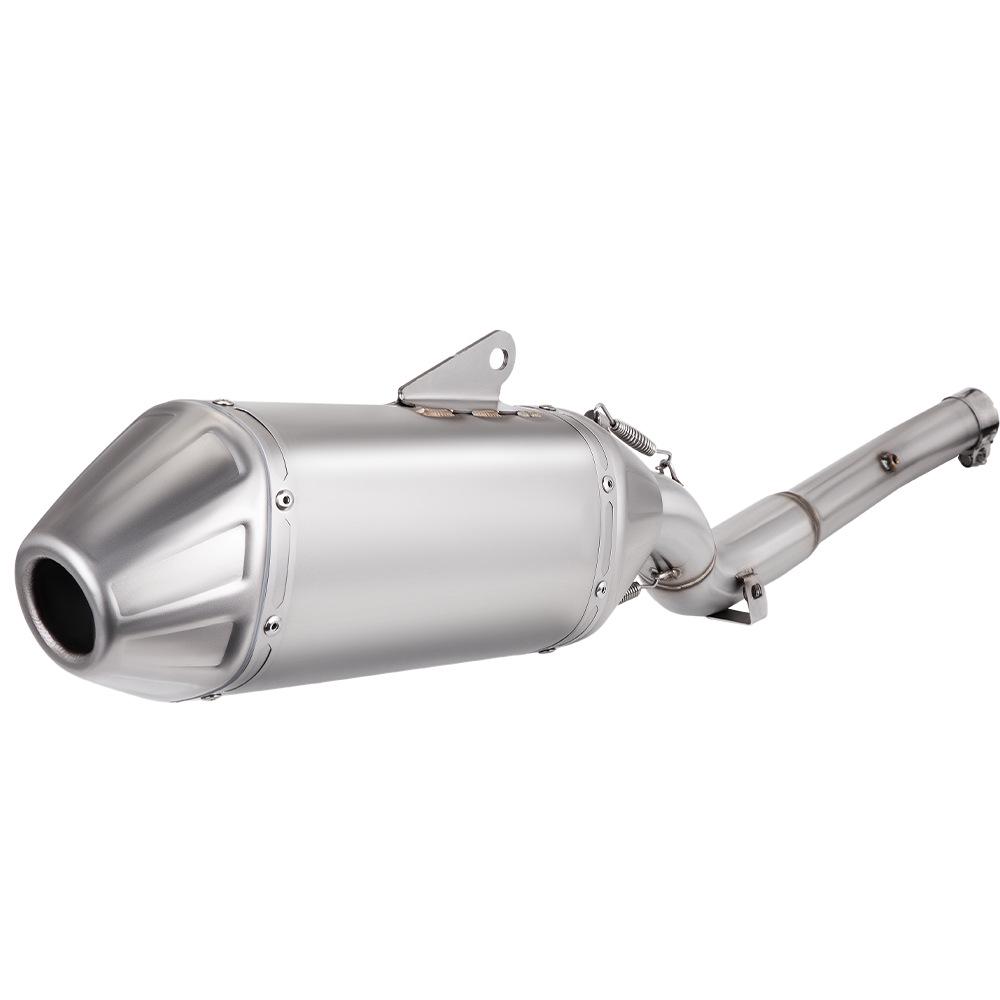 DRZ400 (2002-2006 гг.) Выхлопной комплект со средней трубой из нержавеющей стали для мотоцикла для бездорожья