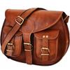 Satchel Real Goat Leather Messenger Women's Crossbody Stylish Purse Vintage Bag