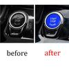 For BMW X3 F25 X4 F26 2011-2017 ABS Blue Start Button Ignition Switch Cover Trim
