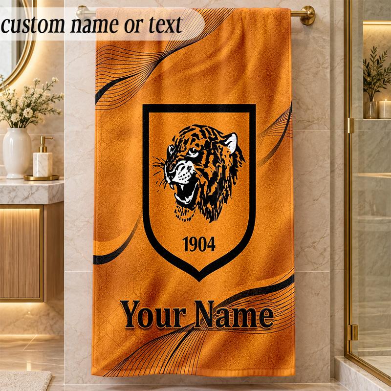 Beach TowelHull FC Custom Name Text Personalized Soft Towel for Beach Pool Indoor Home Decor Gift