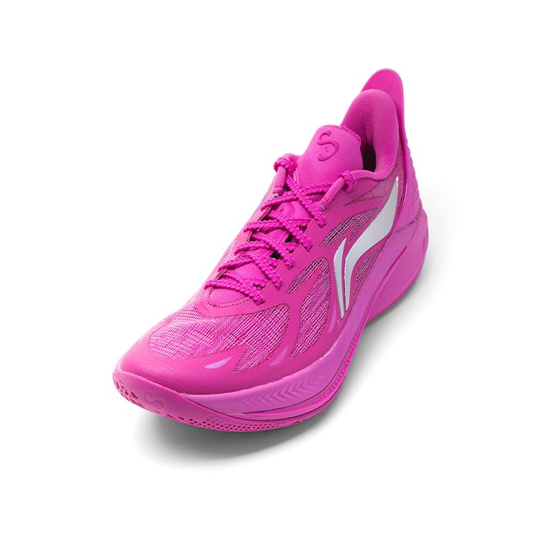 Баскетбольные кроссовки Li Ning Sonic 12 Xu Jie PE Edition с низким верхом для профессиональных соревнований, мужские кроссовки фиолетового цвета ABAU019-27
