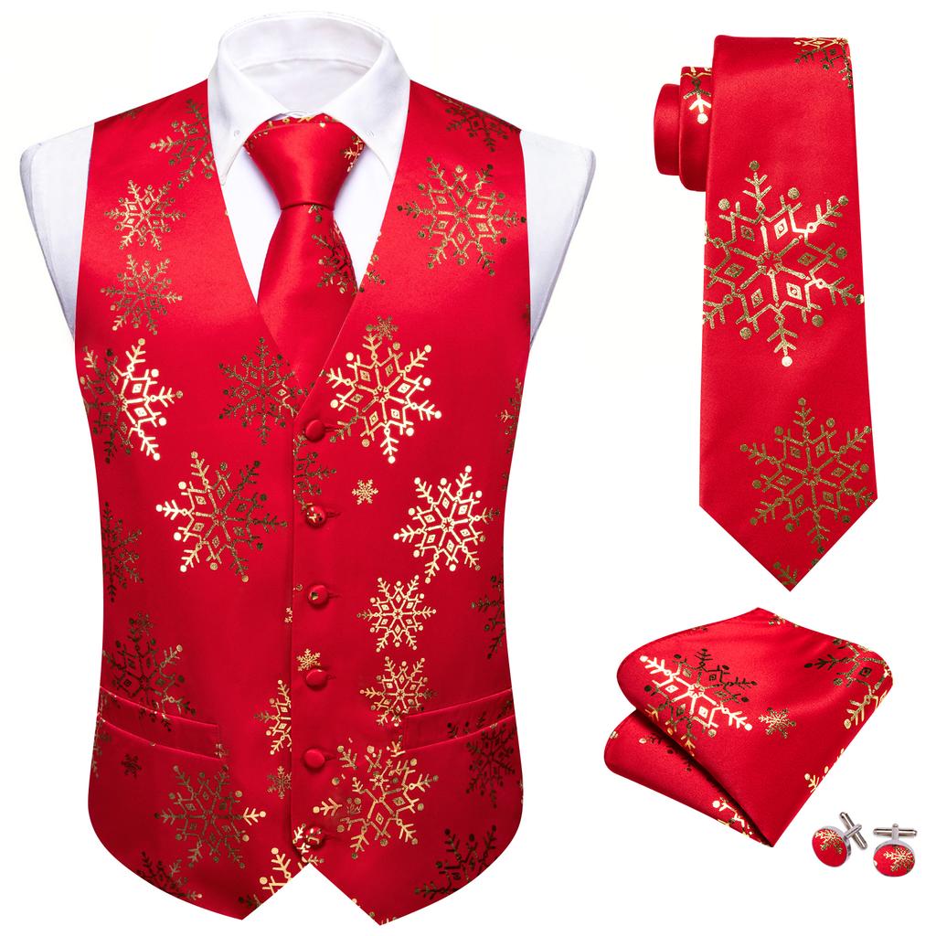 Barry.Wang Мужской жилет, галстук, платок, запонки, темно-красный жаккардовый тканый шелковый комплект с узором пейсли, комплект для свадьбы и свидания