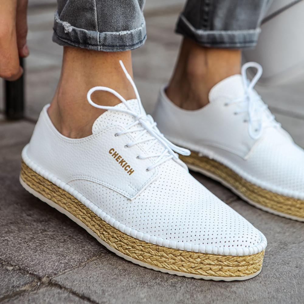 Chekich Мужская обувь Обувь Коричневого цвета Искусственная кожа Летний сезон Плетеная подошва Повседневные легкие костюмы Офисная свадебная прогулочная обувь CH117