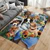 Puppies flowers fruits cozy scene carpet Yoga living room room decor children's crawling mat doormat area rug games mat