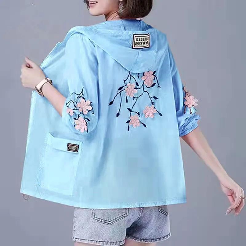 Sun Protection Clothing Women's Jacket Summer All-match Breathable Loose Thin Long-sleeved Anti-ultraviolet Short Sun Protection Cardigan