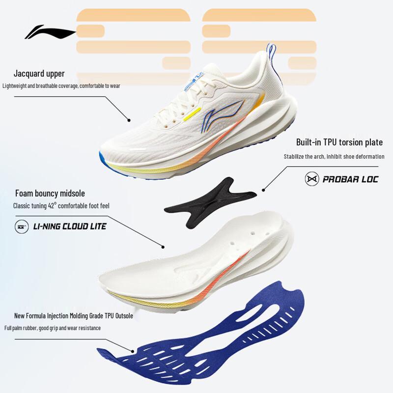 Li-Ning Wuyue 4 Men's Breathable Cushioning Running Shoes