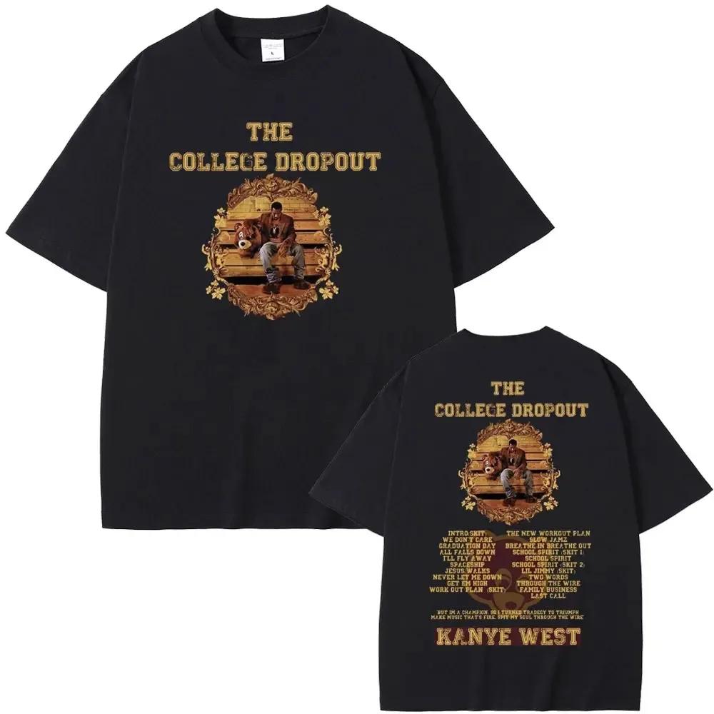 Hip Hop Rap Best Famous Kanye West The College Dropout Graphics Tshirt Unisex Unisex's Vintage T-shirts Unisex Casual Oversize T Shirt Unisex