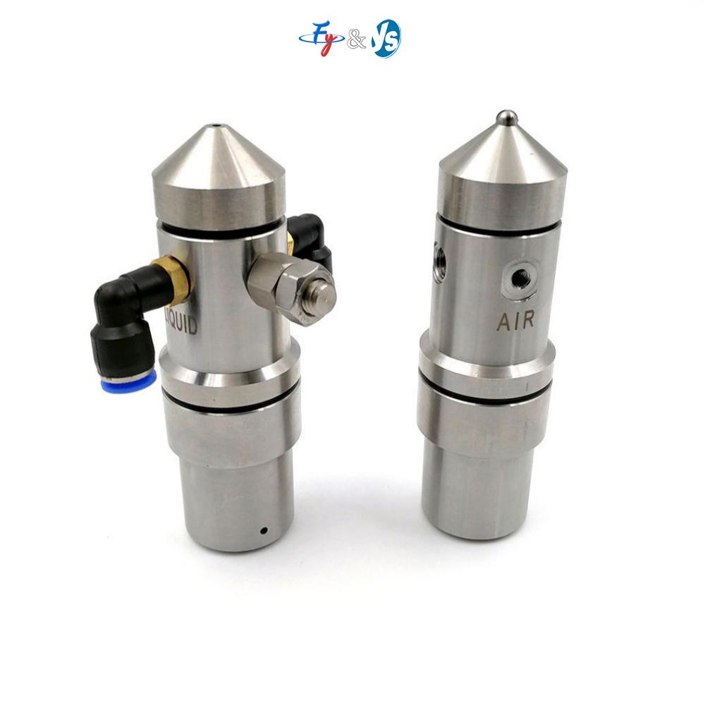 Premium SS Anti-Drip Two-Fluid Air Atomizing Nozzle 25L/H Flow Corrugated Paper Pulp Humidification Release Agent Spray Nozzle