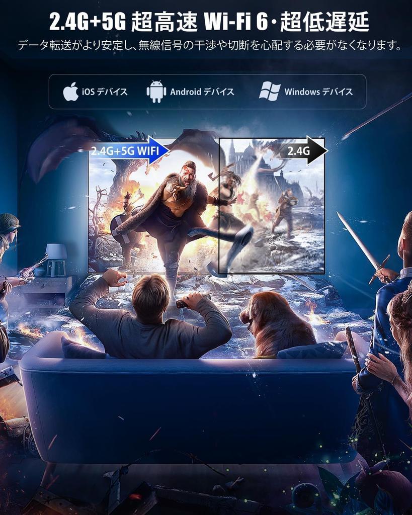 Glorlummi Home Projector Bluetooth Remote Android TV 4K High True 1080P Ceiling 6 Instant Bluetooth HiFi Automatic Keystone Auto Energy Large