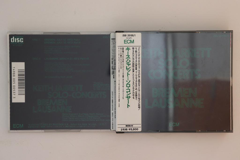 CD КИТ ДЖАРРЕТТ - Сольные концерты: Бремен / Лозанна J58J201001 ECM 1986 Япония Оби Джаз Б/У