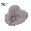 Women Acrylic Blend Straw Hat Women's Wide Brim Summer Beach Sun Simple Design Foldable Lady Braided Floppy for Outdoor Travel Vacation Trendy
