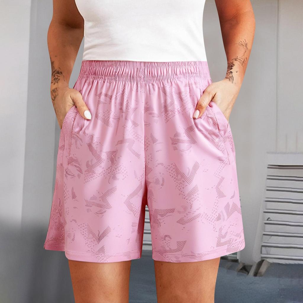 Women's Casual Solid Colour Elastic Waist Straight Casual Pants With Pockets