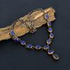 Lapis Lazuli Gemstone Handmade Copper Electroformed Jewelry Designer Necklace For Sister