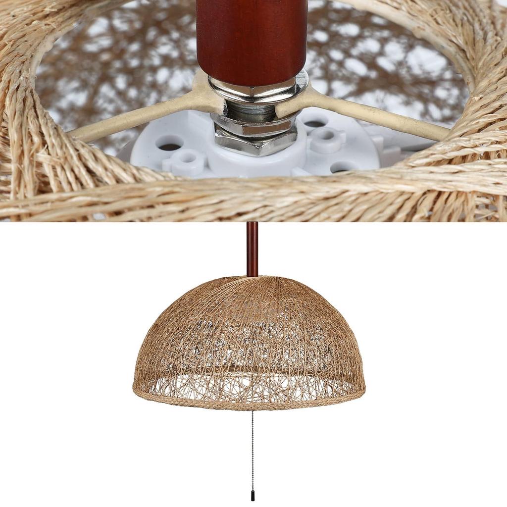 2-Light Pendant Light for Ceiling Mount, E26 Socket, 3-Stage Pull Cord Switch, Night Light Included, 60cm (Bulb Not Included)