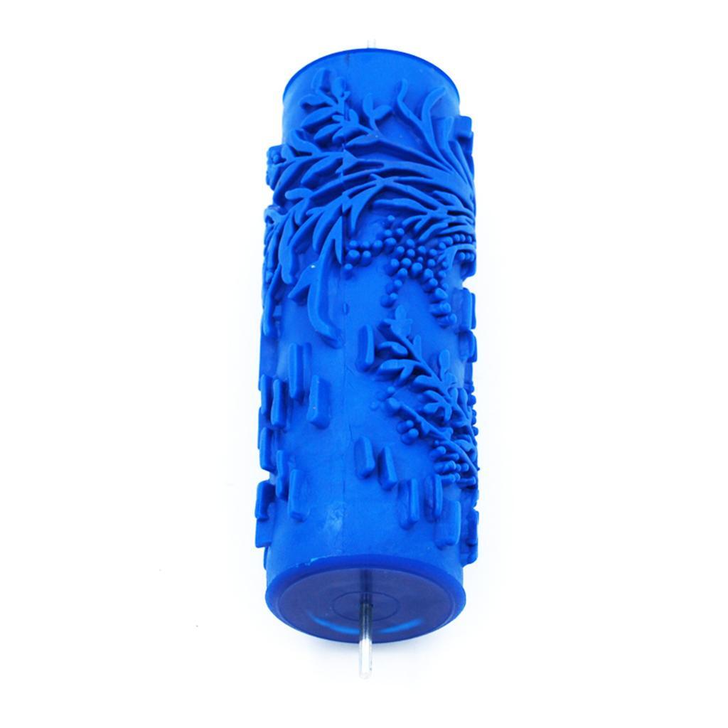 5-дюймовый тисненый малярный валик с рукавом для настенного трафарета, кисть с цветочным узором, декор #6