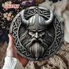 Викинг Одина Ворон Скандинавская Мифология Настенное Искусство Круглый Металлический Знак Домашний Бар Гараж Мужская Берлога Декор