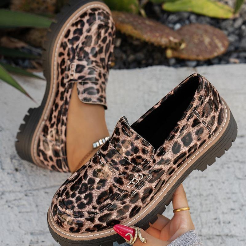 Новый Стиль Толстая Подошва Большой Размер Кожаная Пряжка для Ремень Ретро Женские Однобортные Туфли