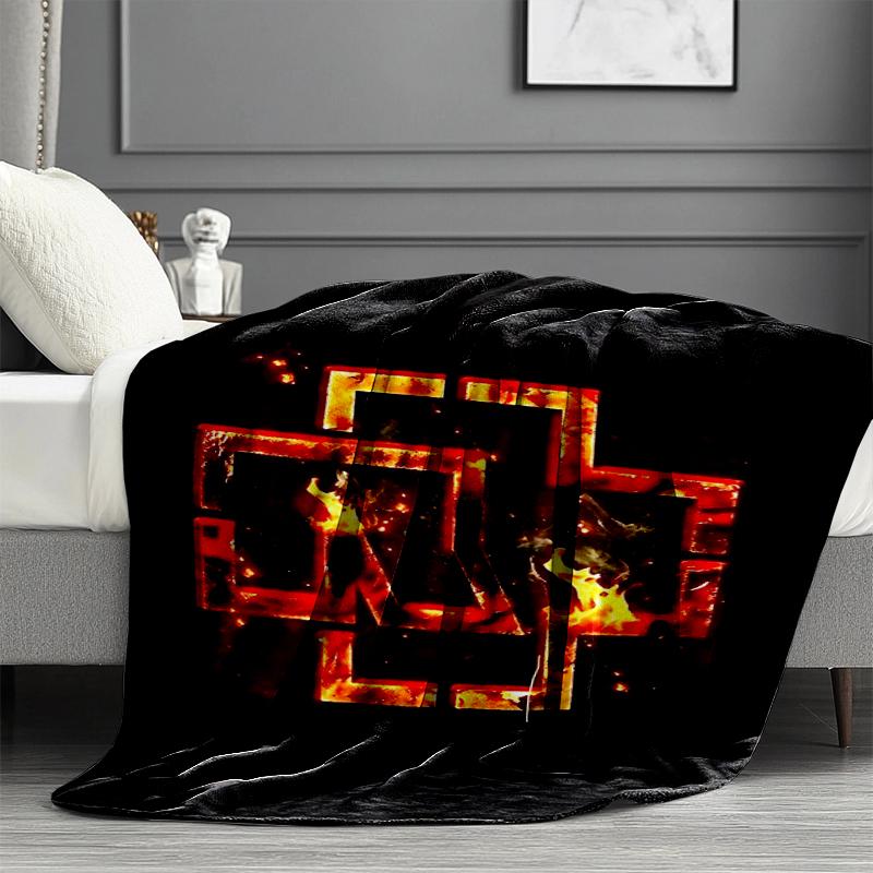 Rammstein Print Blanket - Soft & Comfortable, for Bedroom, Travel, Sofa, Home Decoration - Birthday Christmas Gift for Friend
