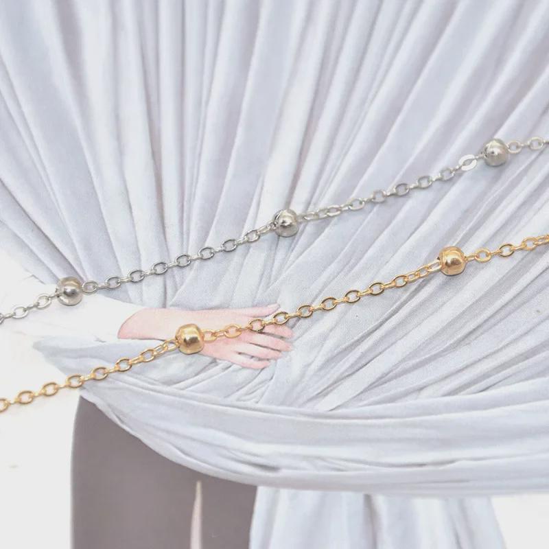 4 мм медная цепочка с кисточками из бисера для самодельных украшений и аксессуаров в старинном стиле