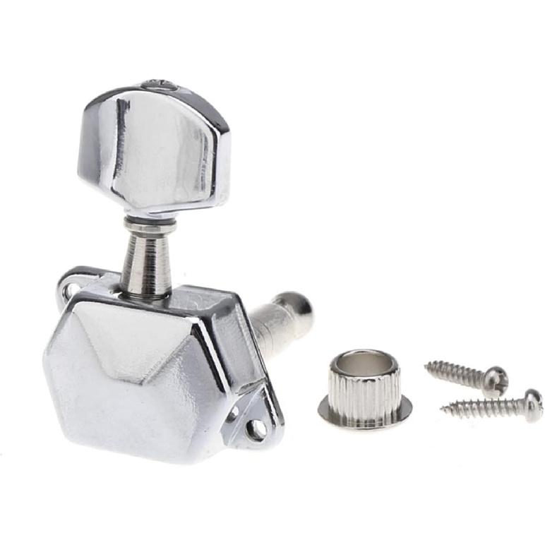 6 Inline Metal Alloy Guitar Semi Closed Tuners Machine Heads Tuning Pegs Keys Set for Electric Guitar