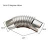45 Degree Elbow Pipe Chimney Liner Bend Stainless Steel Multi Flue Stove Pipe Gas Water Heater Exhaust Pipe Wood Stoves Chimney