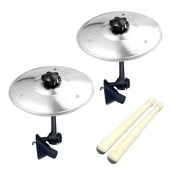 1/2 шт. Мини Автомобильная Тарелка Вентиляционное Отверстие Автомобильная Приборная Панель Символ Барабан Тарелка Крэш с Барабанными Палочками Музыкальный Инструмент Подарок для Любителей Музыки Барабанщиков