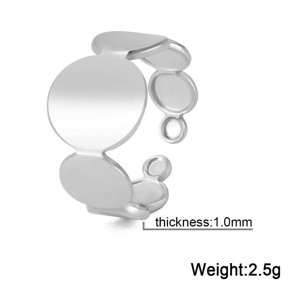 Cazador Open Geometric Round Circle Rings for Women Minimalism Stainless Steel Rings Gold Color Adjustable Wedding Jewelry Gift