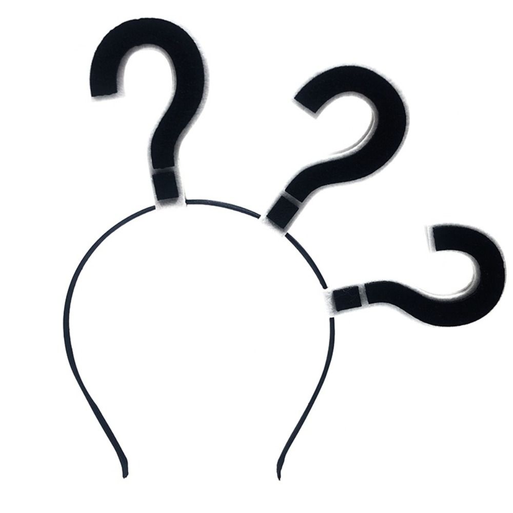 Большие повязки для волос в форме вопросительного знака, мультяшные головные уборы, макияж