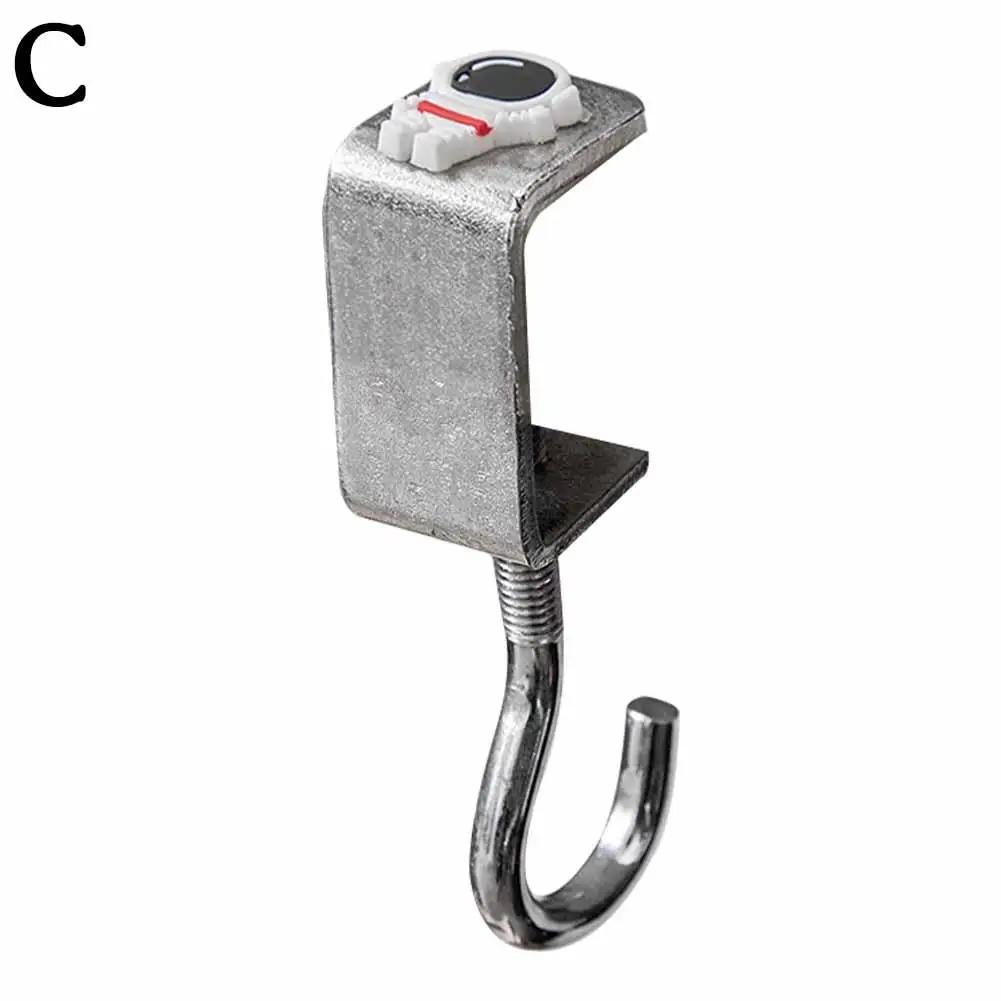 Student Backpack Desktop Storage Hook Office Desktop Edge Adjustable Hook Desk Without Edge Hooks Bag Punching Hanging H0K0