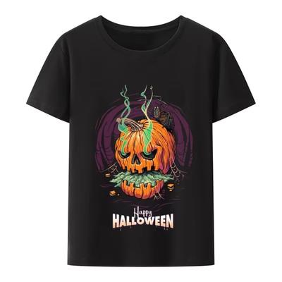 Винтажная футболка Helloween с тыквами для концертной группы, мужская летняя футболка с коротким рукавом, повседневная, размеры SX- 4xl L454