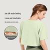 Летняя охлаждающая футболка с коротким рукавом для йоги и бега, быстросохнущая, UPF50, свободного кроя, повседневный фитнес-топ