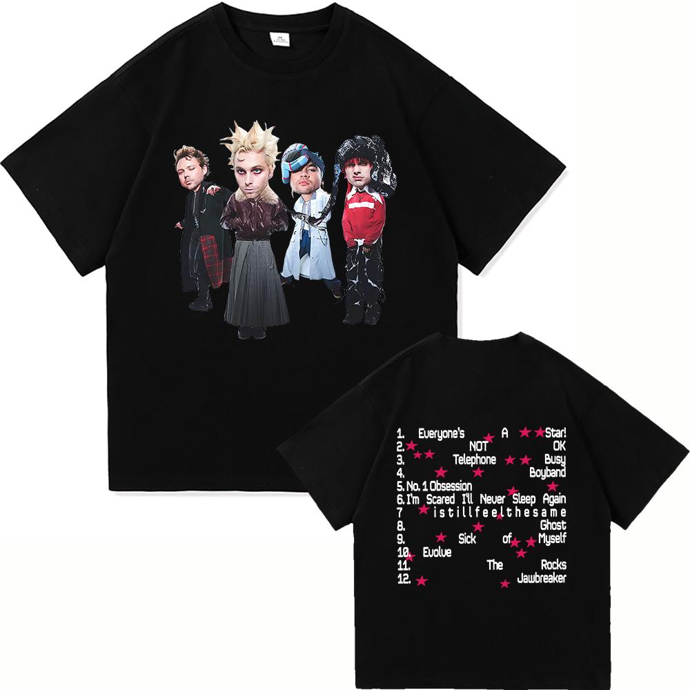 5 Seconds of Summer Футболка Everyones A Star Мода 2025 Альбом Мужская женская Одежда Харадзюку Высококачественные Топы Хлопковые Футболки - ...